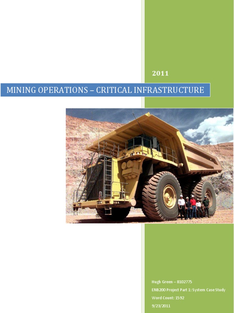 Critical Infrastructure in Mining Operations | PDF | Mining | Engineering