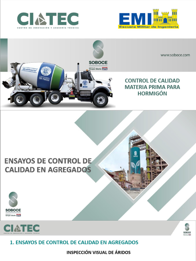 02 Control de Calidad de MP para Hormigon | PDF | Hormigón | Densidad