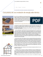 Guía práctica de una instalación de energía solar térmica