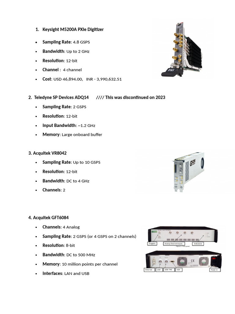 Digitizer Instrument | PDF