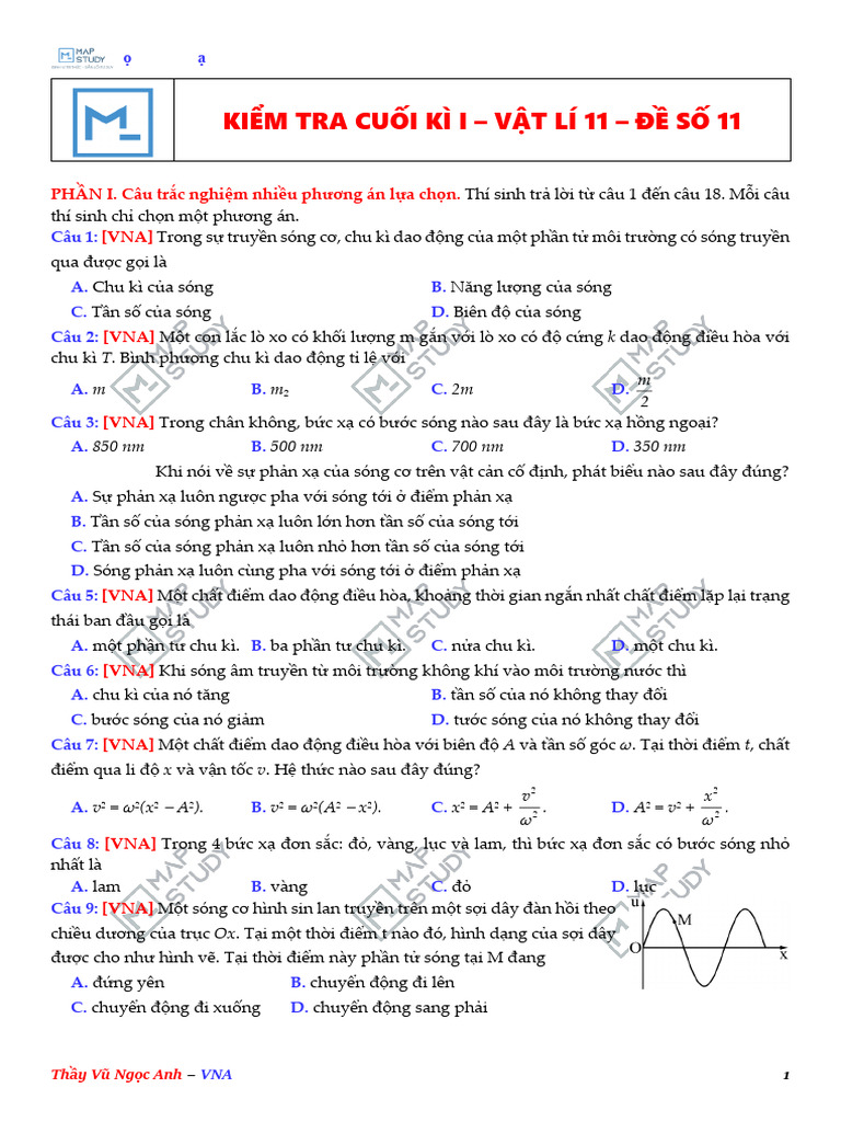 De On Tap Hoc Ki 1 de 11 | PDF