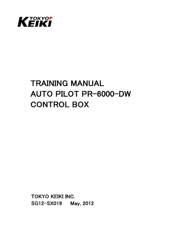 PR-6000-DW Autopilot Control Box Manual | PDF | Power Supply | Amplifier