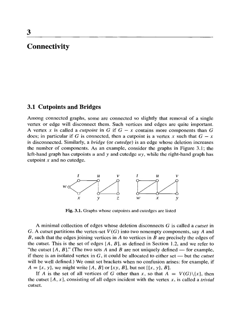 Cutpoints and Bridges in Graph Theory | PDF | Vertex (Graph Theory ...