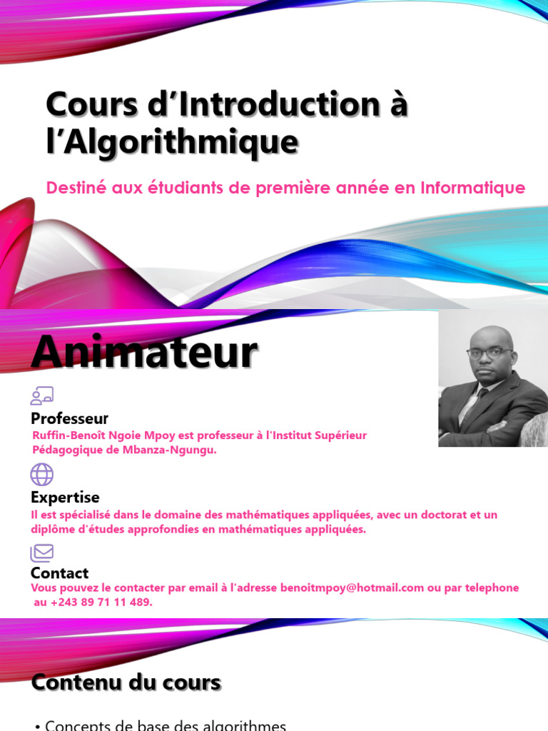 Introduction à l'Algorithmique | PDF | Programmation informatique ...