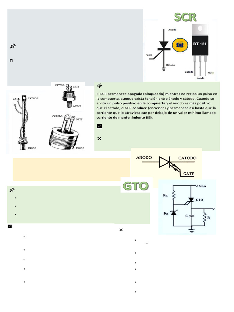 Comparativa SCR y GTO en Potencia | PDF | Electricidad | Bienes ...