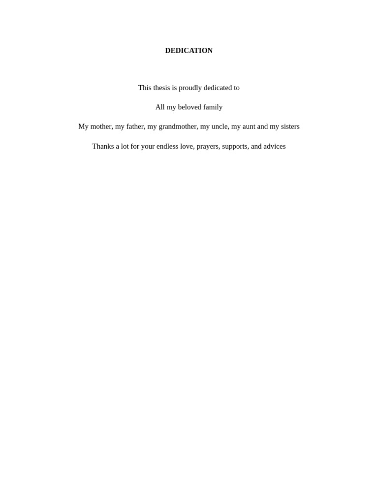 Thesis Dedication and Acknowledgments | PDF