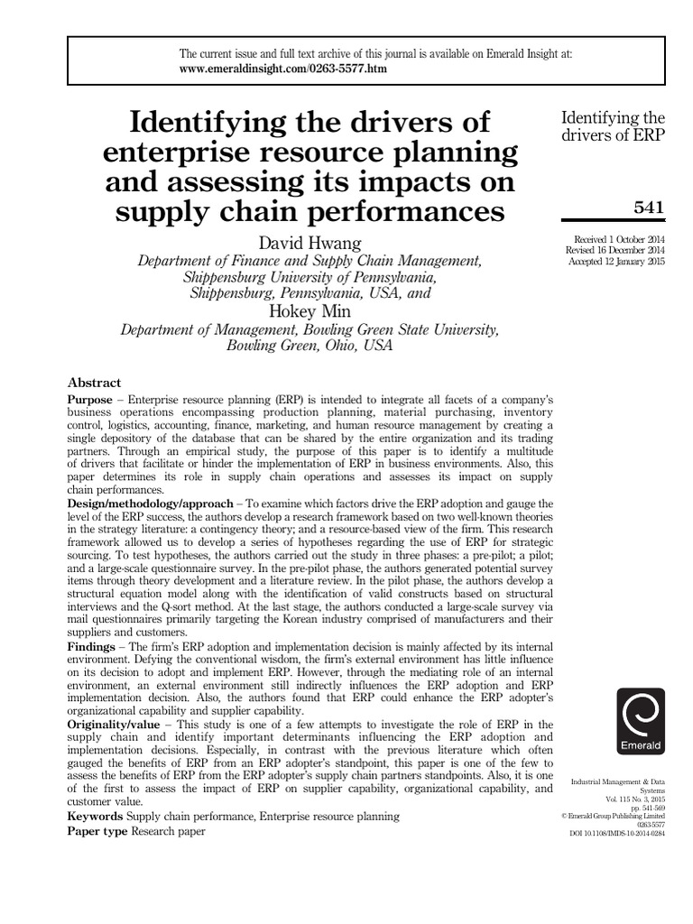 10 1108 - Imds 10 2014 0284 | PDF | Enterprise Resource Planning ...