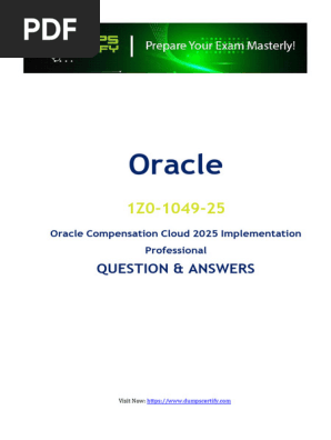 Updated 1Z0-1049-25 Dumps – Clear Exam on First Try | PDF