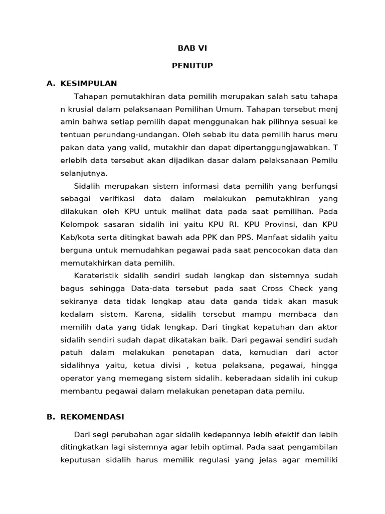 Optimalisasi Sistem Sidalih Pemilu | PDF