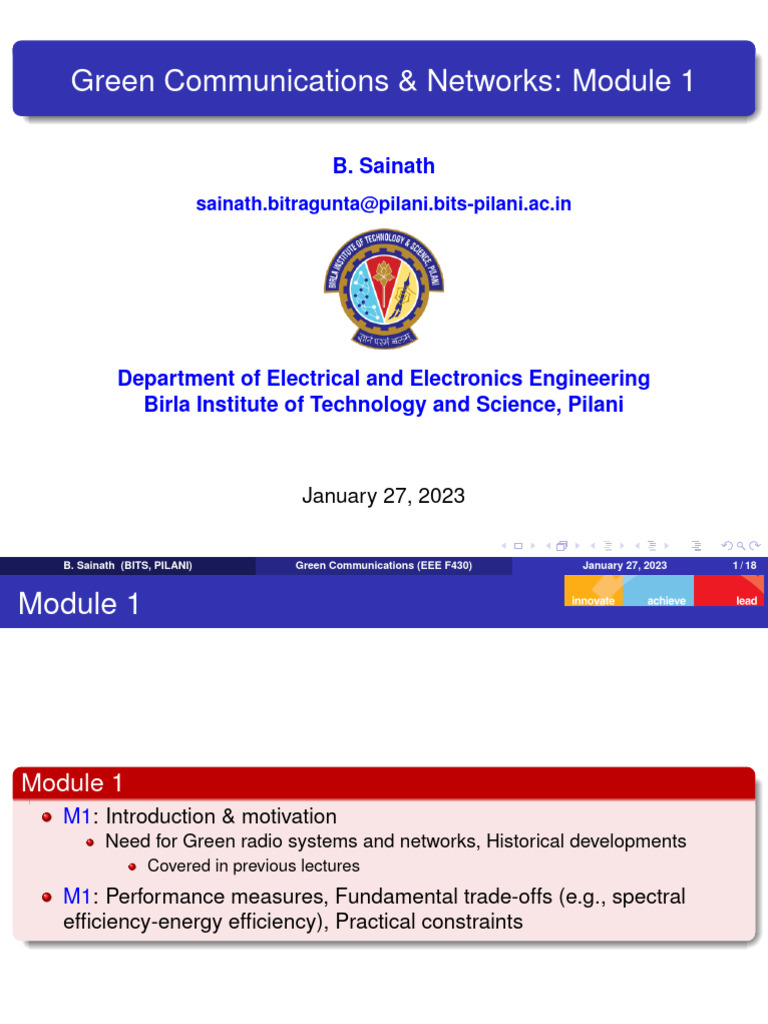 GCN2023 Module1 v2 Jan27 | PDF | Signal To Noise Ratio | Bit Rate