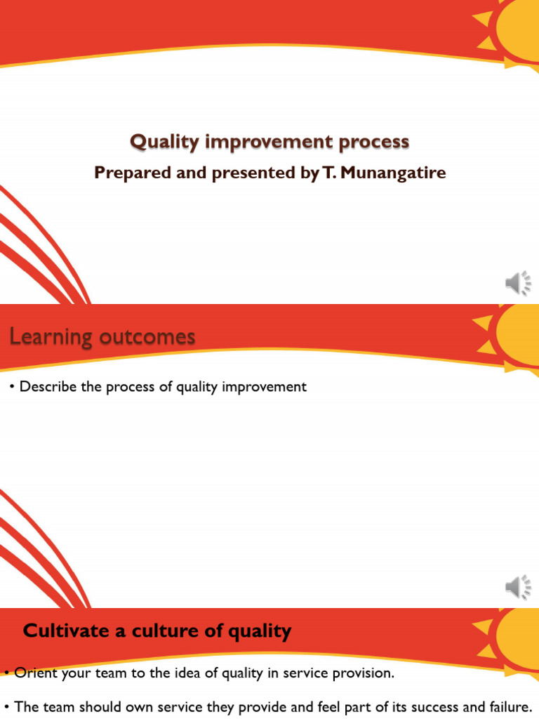 Lesson 4-Quality Improvement Process | PDF