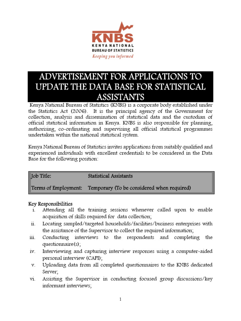 Database Statistical Assistants | PDF