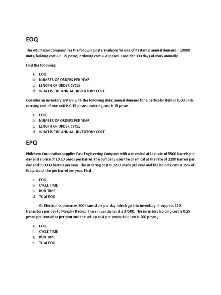 Inventory Examples | PDF | Inventory | Production And Manufacturing