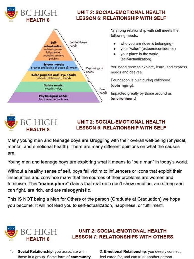 Health+8+unit+2 +social-Emotional+health | PDF | Intimate Relationships ...