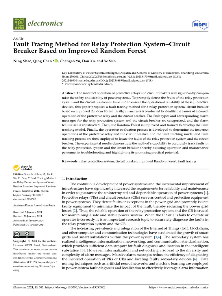 Fault Tracing for Circuit Breakers | PDF | Computer Network | Relay
