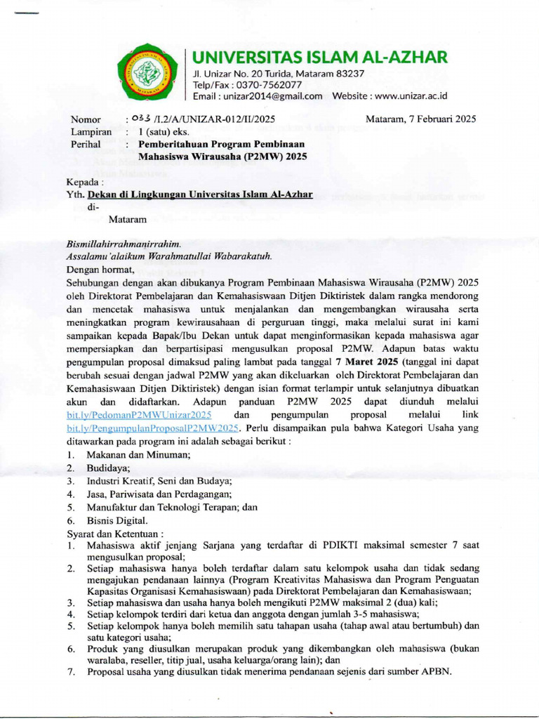 Program Pembinaan Mahasiswa | PDF