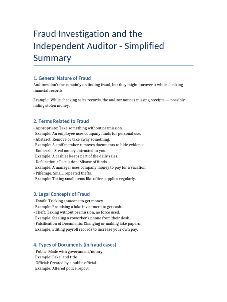 Understanding Fraud in Auditing | PDF | Embezzlement | Fraud