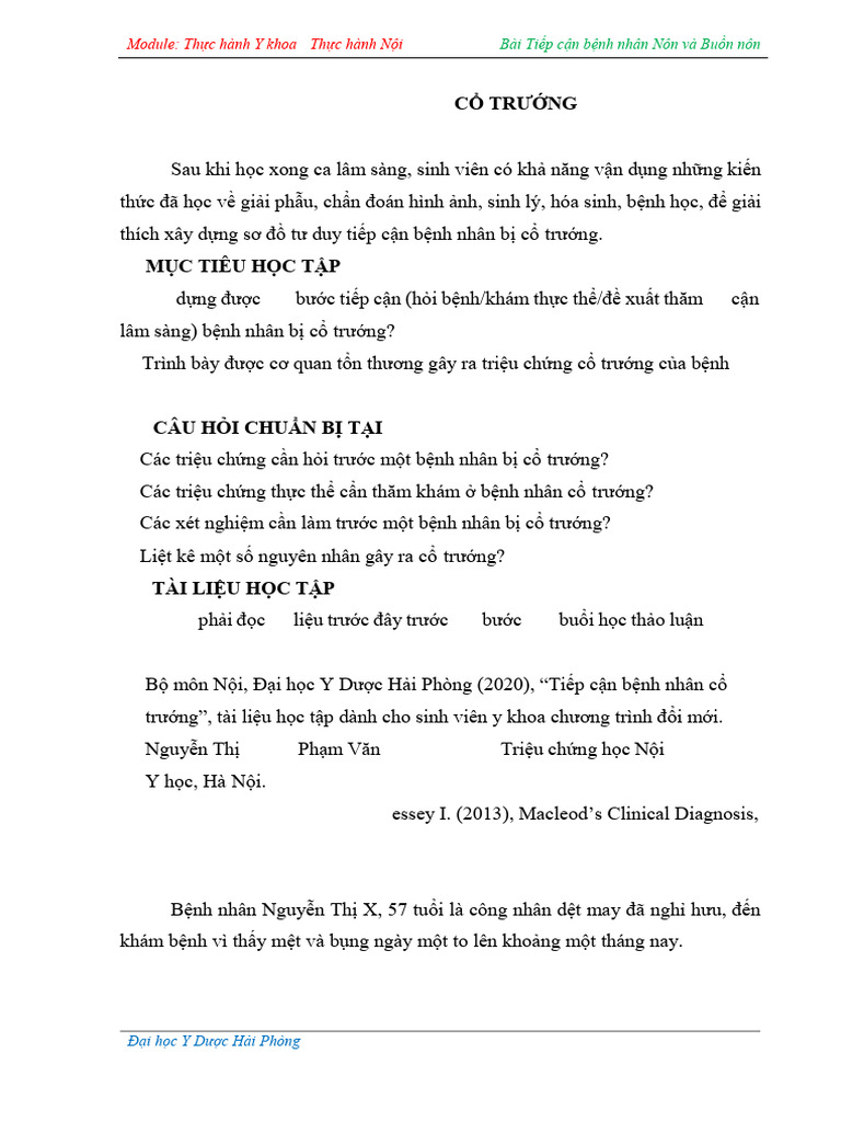 HDHT Ca Lâm Sàng C Trư NG Y3 | PDF
