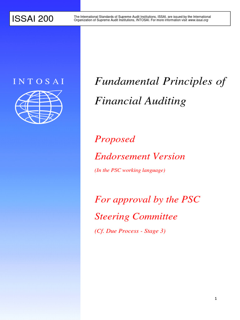Fundamental Principles of Financial Auditing PSSFP Finances Publiques ...