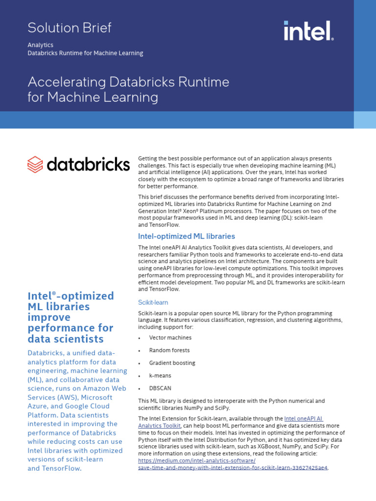 Azure Databricks | PDF | Machine Learning | Cloud Computing