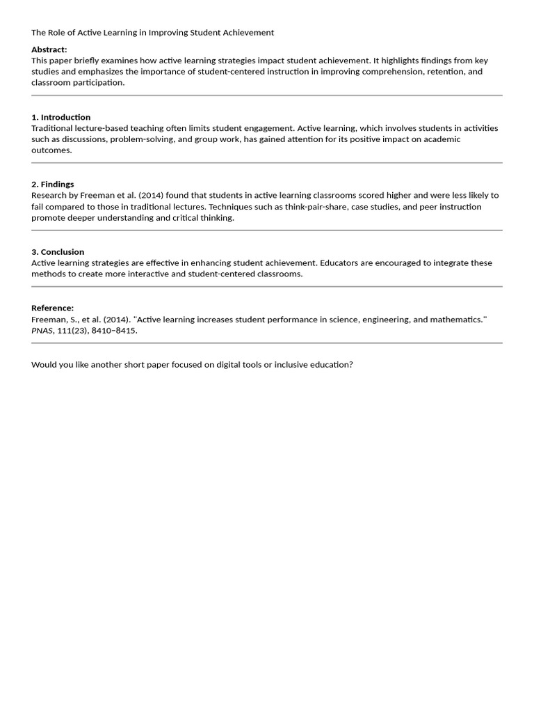 Active Learning Boosts Student Success | PDF