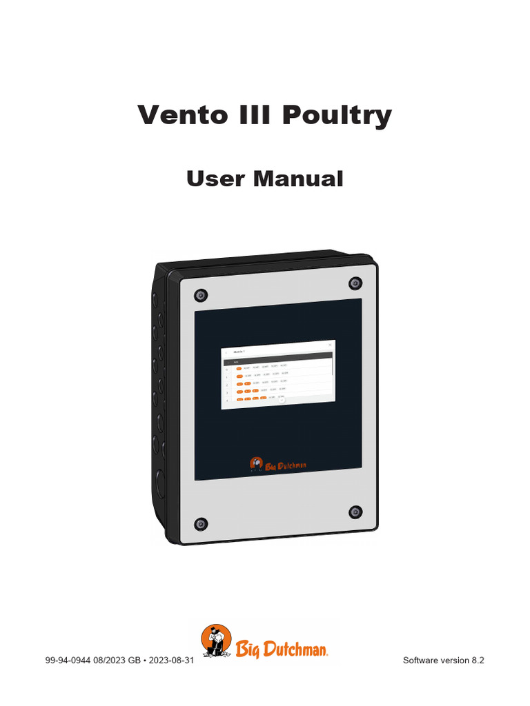 Vento III Poultry Controller Manual | PDF | Ventilation (Architecture ...