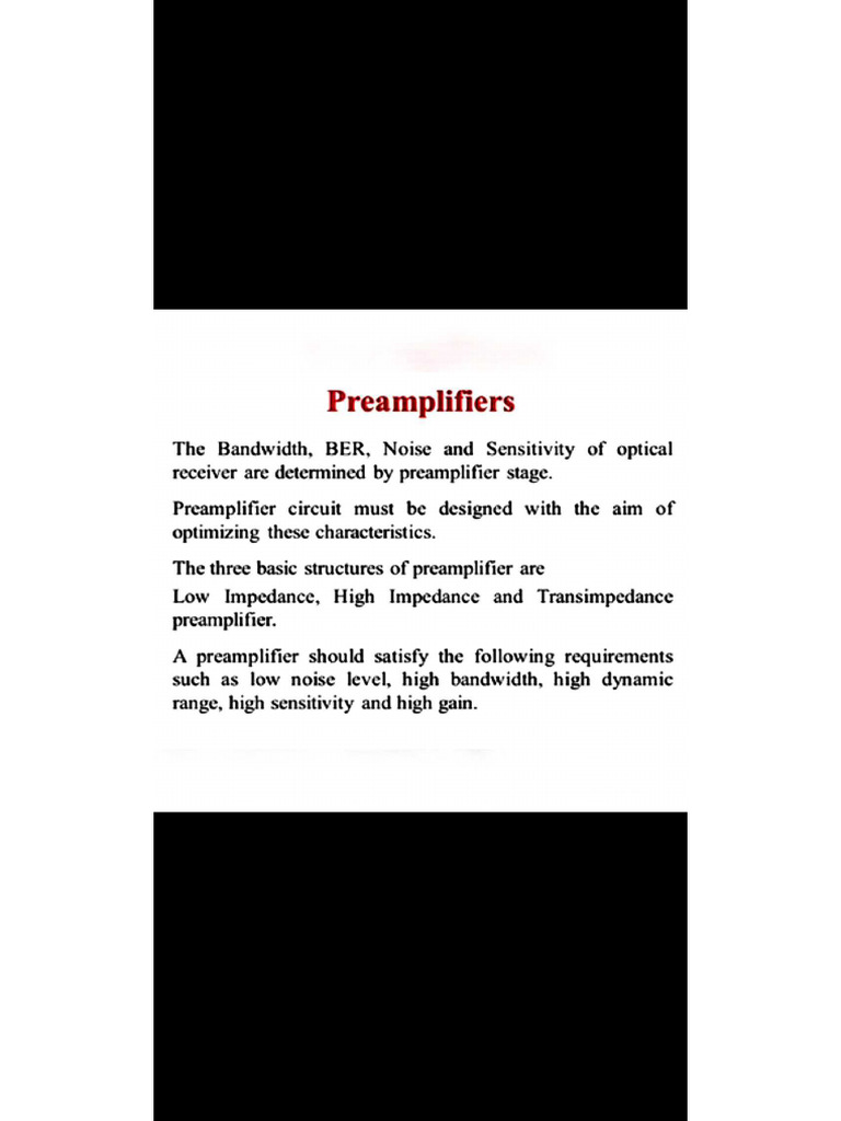 Types of Pre - Amp | PDF