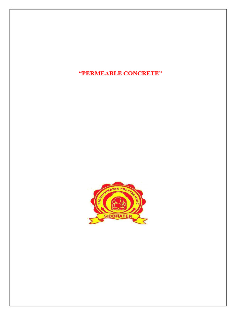Permeable Concrete Project Report | PDF | Wind Power | Wind Turbine