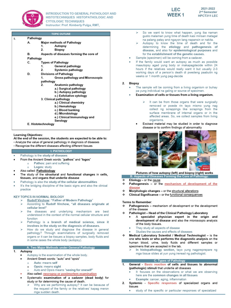 General Pathology and Histotechniques | PDF | Pathology | Necrosis