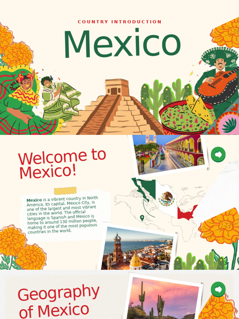 Mexico Introduction Presentation in Green and Red Informative Style | PDF