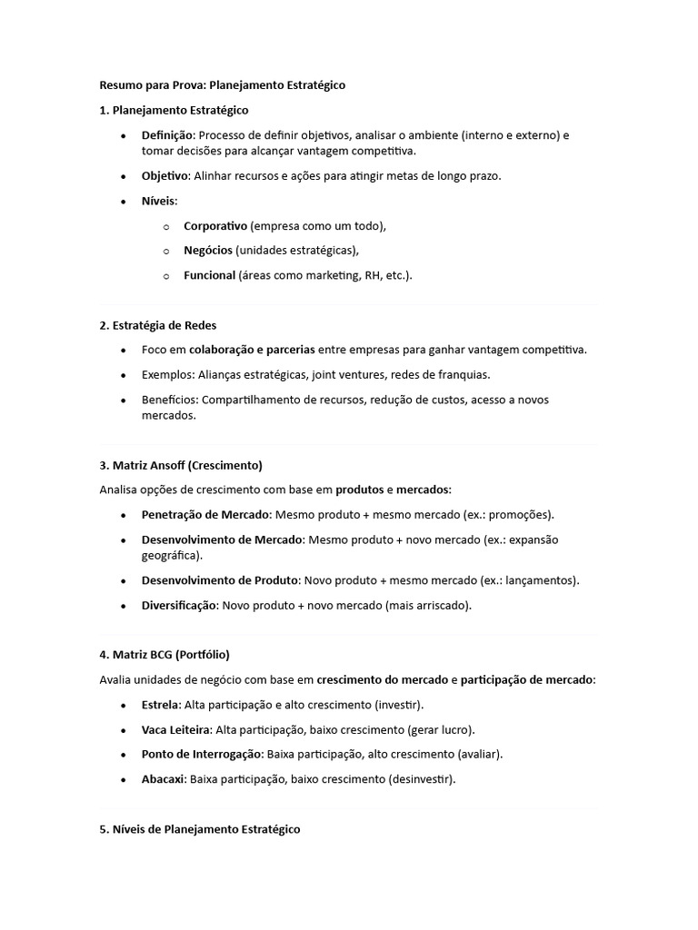 np1 Planejamento Estrategico | PDF | Planejamento estratégico ...