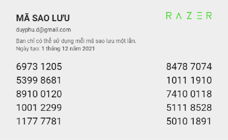 Razer Id Codes 1638326623605 | PDF