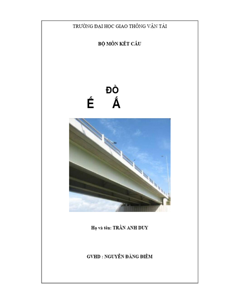 Do An Ket Cau Thep (Dam I Lien Hop Ban Be Tong Mat Cau) | PDF