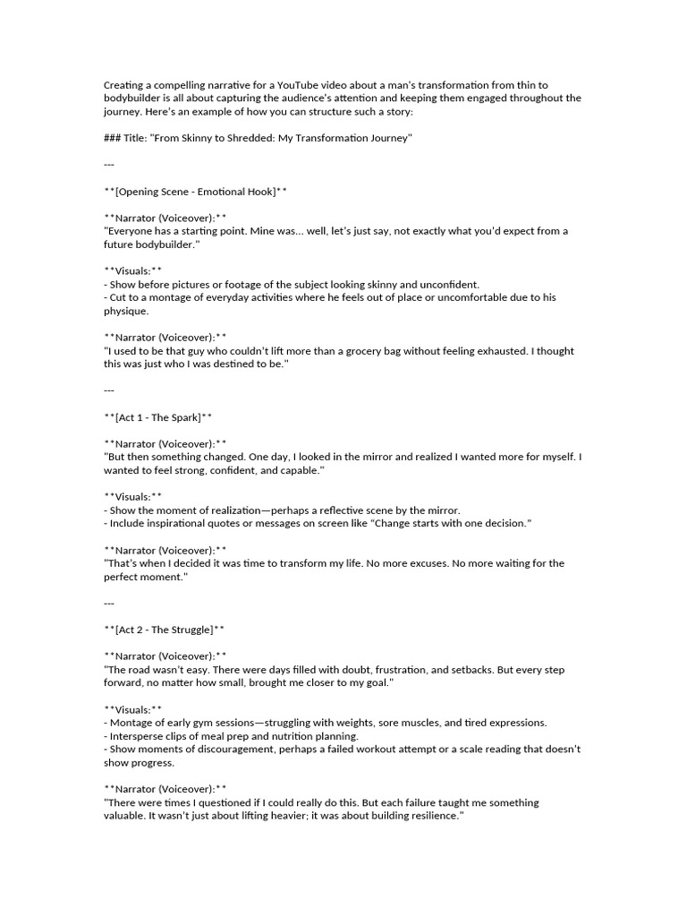 Creating A Compelling Narrative For A YouTube Vide PDF