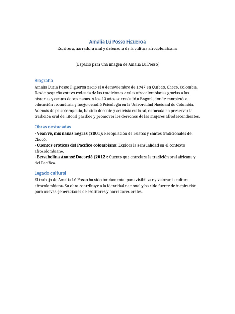Cartelera Amalia Lu Posso | PDF