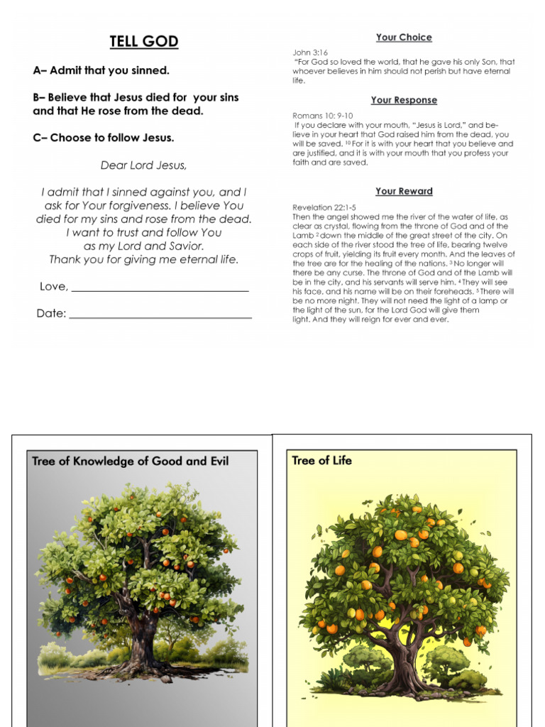 Printable 3 TREES HALF SIZE | PDF
