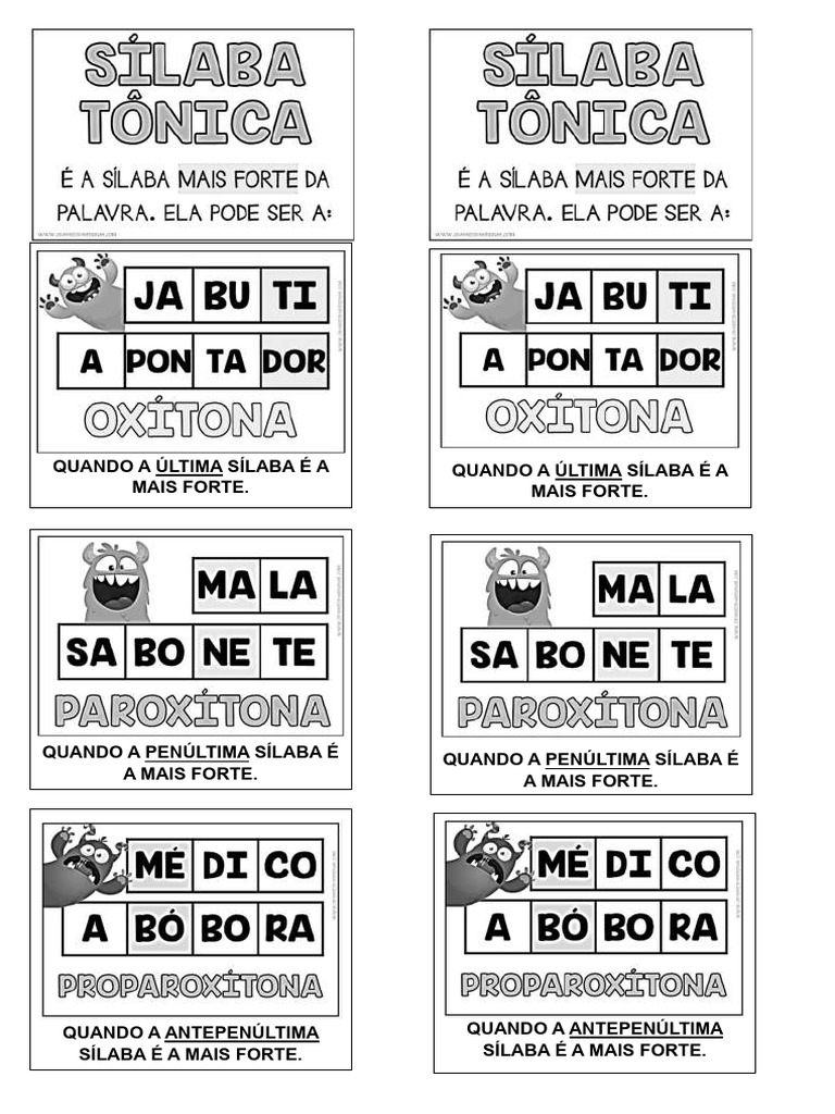 Sílaba Tônica - Explicação | PDF