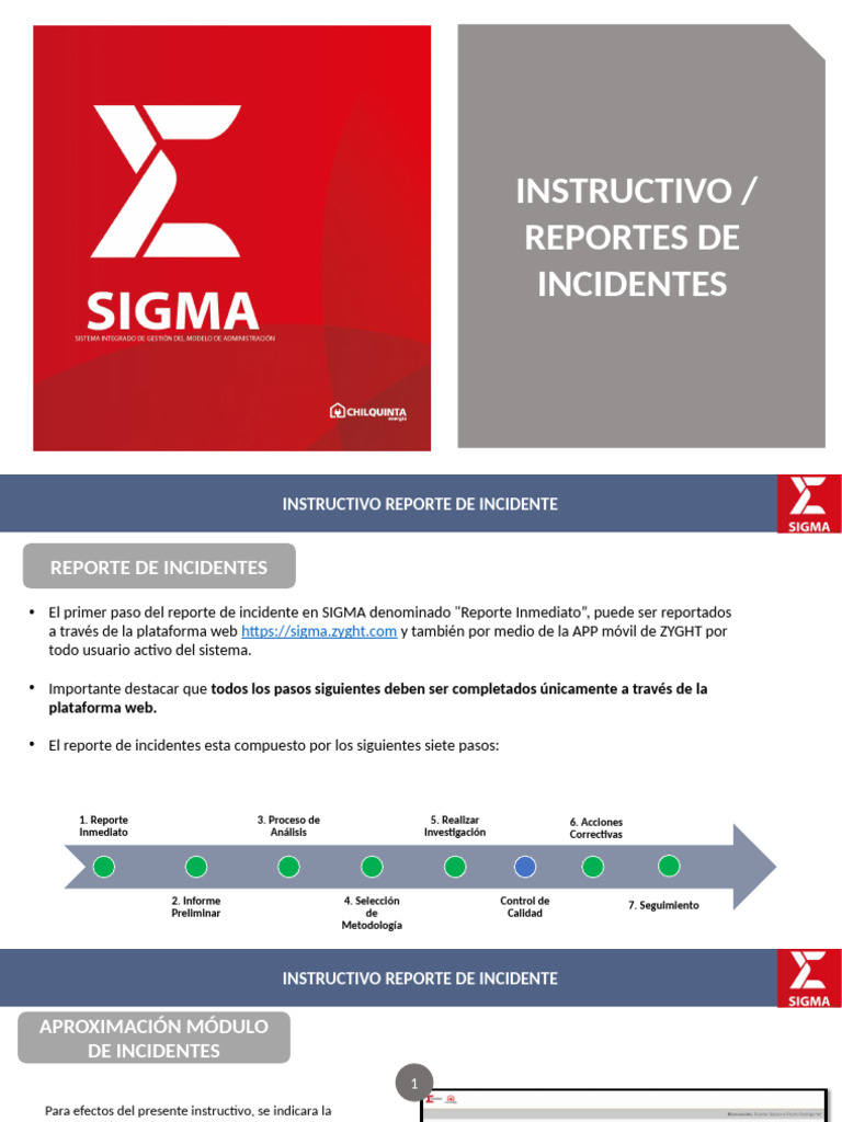 Instructivo para Reporte de Incidentes en SIGMA | PDF | Aplicación movil