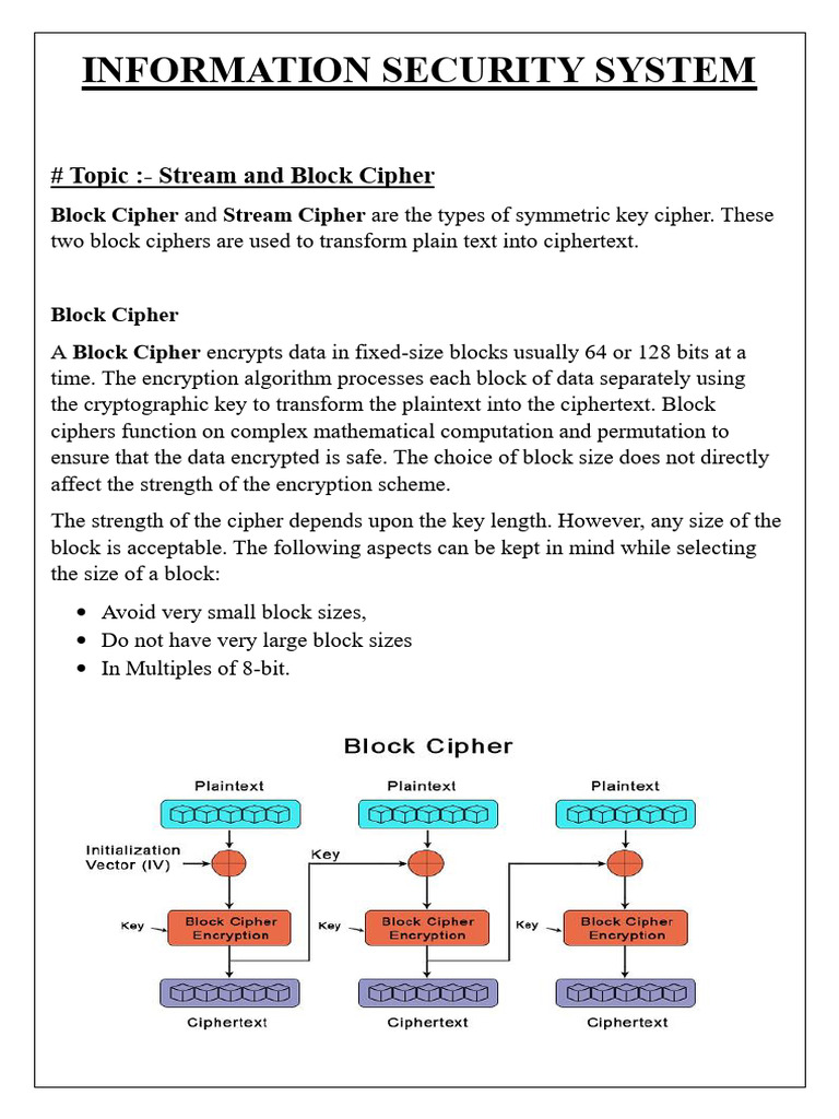 INFORMATION SECURITY SYSTEM | PDF | Encryption | Cryptanalysis