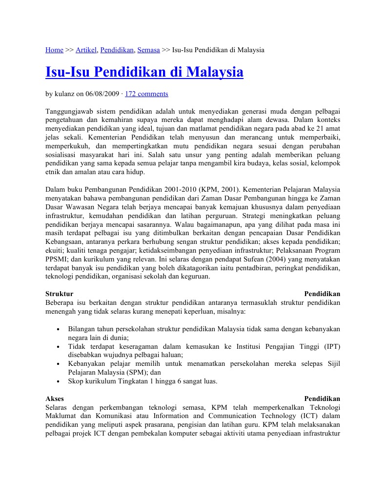 Isu Pendidikan Pdf