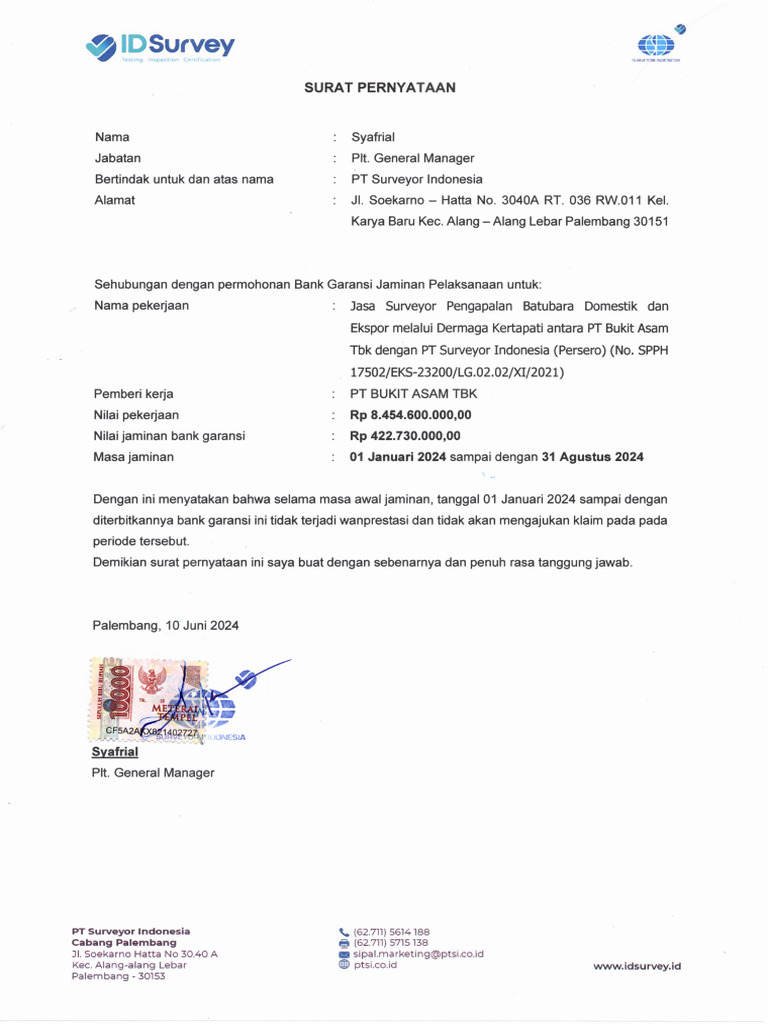 Surat Permohonan Back Date | PDF