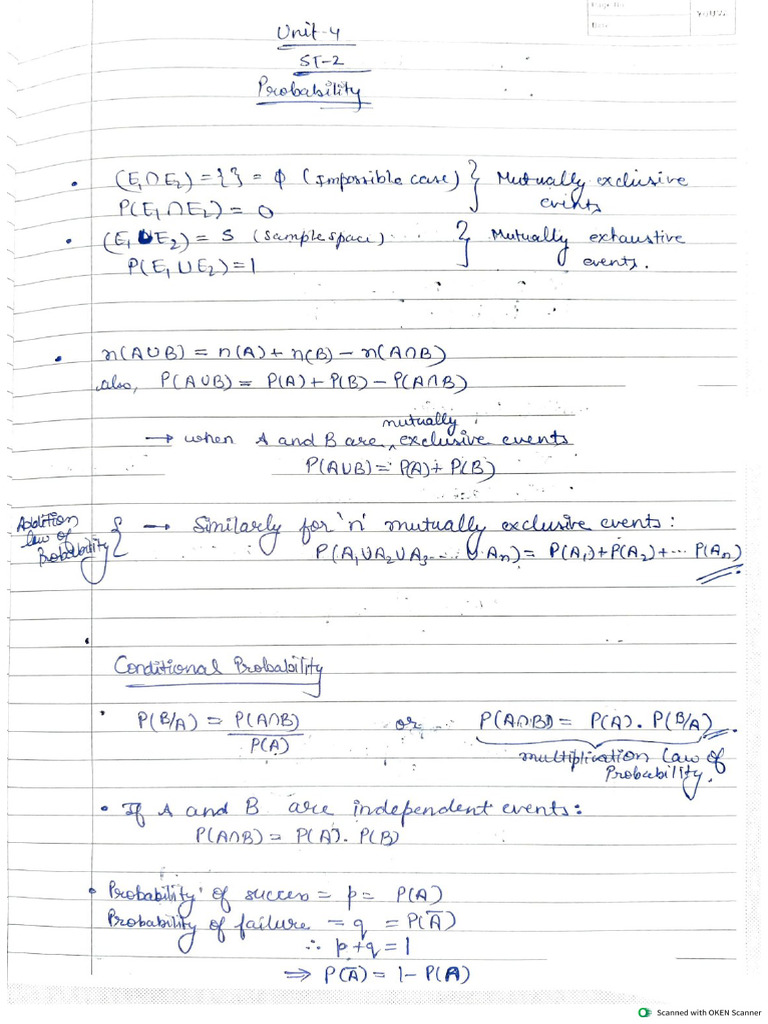 Unit 4 Maths Notes Pdf
