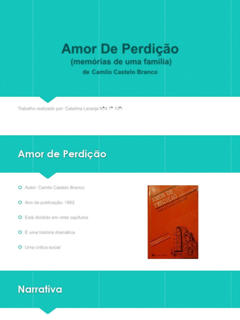 Amor de Perdição: Tragédia e Crítica Social | PDF