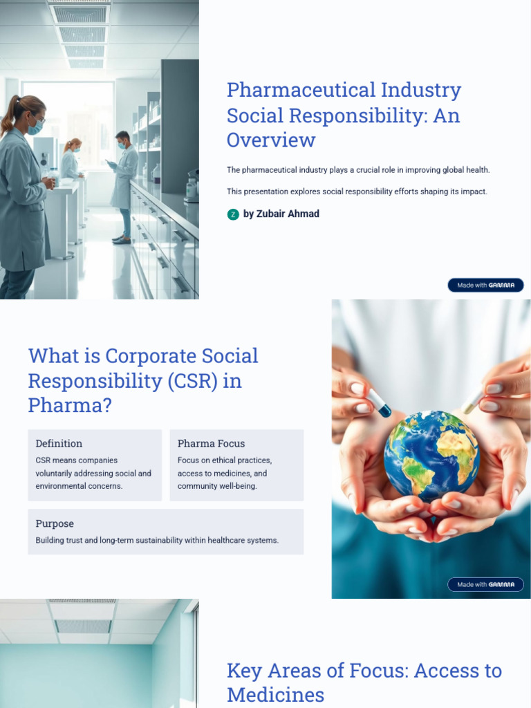 Pharmaceutical Industry Social Responsibility An Overview | PDF ...