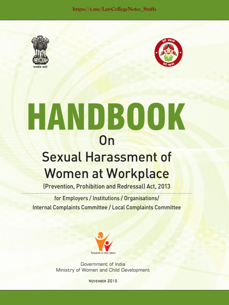 Handbook on Workplace Sexual Harassment | PDF | Sexual Harassment | Woman
