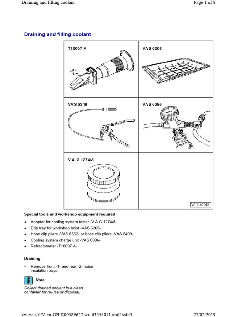 Coolant Draining and Filling Guide | PDF | Mechanical Engineering ...