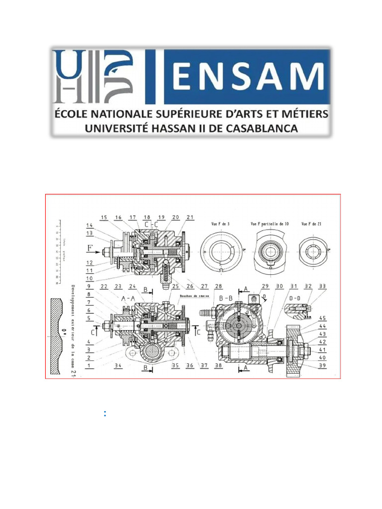 Dessin industriel : étude de pompe et piston | PDF | Pompe | Machine