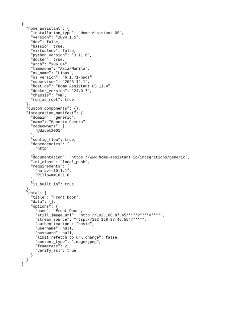 Config - Entry Generic .Json | PDF