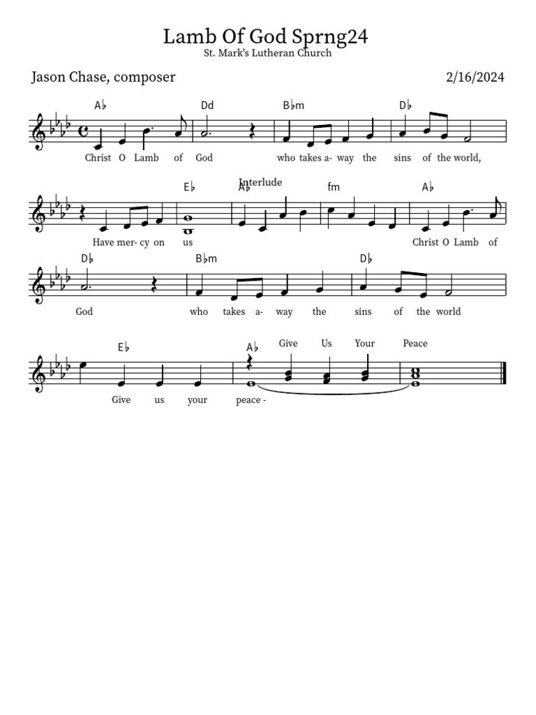 Lamb of God Sprng24 | PDF