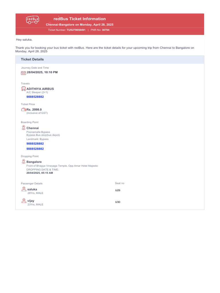 redBus-1 | PDF
